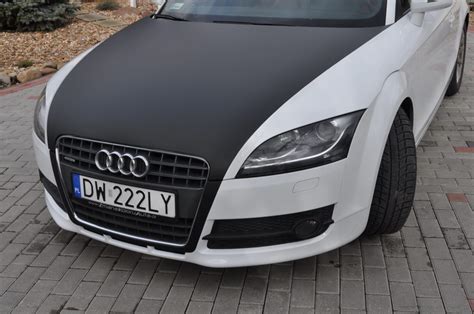 oklejanie samochodów Audi TT maska dach czarny mat