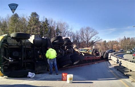 Truck Rollover Closes I 290 And I 395 Ramps At Mass Pike