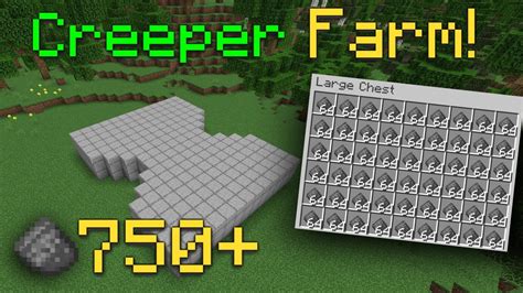 Minecraft Creeper Farm Easy Tutorial 116 Youtube