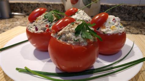 Como Hacer Tomates Rellenos Receta Tradicional At N Y De Pollo Para