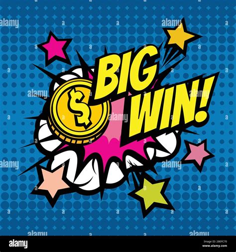 BIG WIN Vintage Vector Background In Pop Art Comic Style Big Win