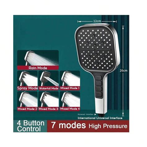 Multi Function Adjustable Water Pressure Piano Key Design Shower Head With Hot Water Booster