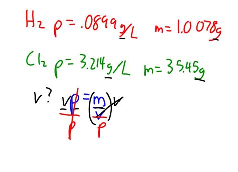 Solved Gaseous Hydrogen Has A Density Of 0 0899 G L At 0 ∘ C And Gaseous Chlorine Has A