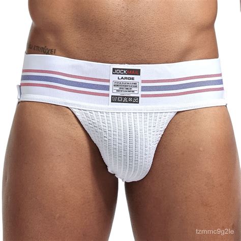 Jual Jockmail Jockstrap Men Sexy Underwear String Thongs Gay Panties Male Underpant Mens 3
