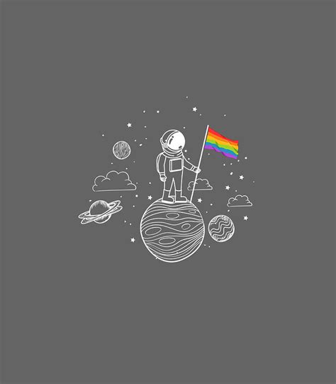 Astronaut Rainbow Flag Space Lgbt Gay Pride Equality Digital Art By Myahe Eloy Fine Art America