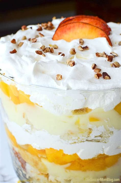 No Bake Peaches And Cream Trifle The Soccer Mom Blog