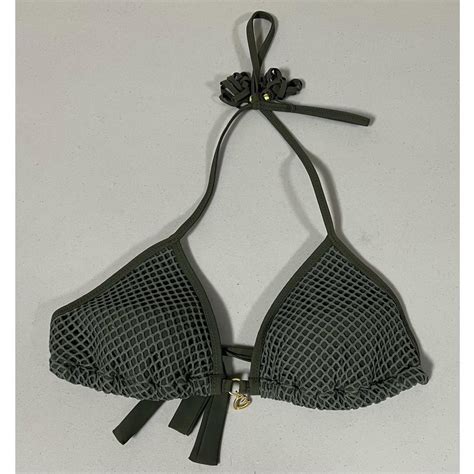 Banana Moon Olive Green Fishnet Mesh String Bikini Depop