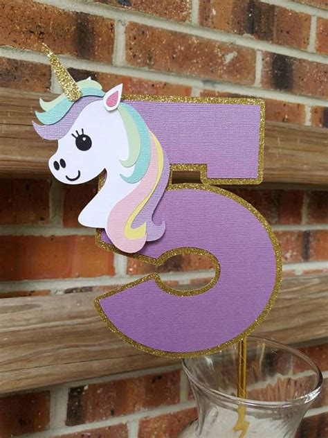 Unicorn Cake Topper Etsy España Aniversário de unicórnio Festa