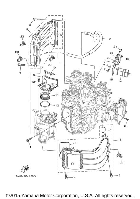 Yamaha Outboard Parts By Year Vf La Intake