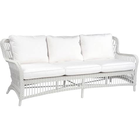 Outdoor White Wicker Sofa At Sue Frye Blog
