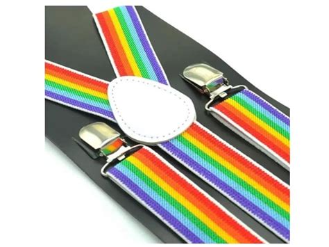 Tirantes Suspenders Adulto Bandera Del Orgullo Gay