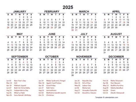 2025 Holiday Calendar In India 2025 - Blinny Hedvige