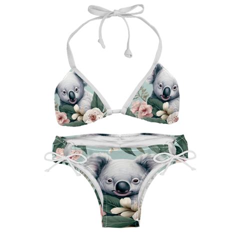 Koala Detachable Sponge Adjustable Strap Bikini Set Two Pack Swimsuits For Women Walmart