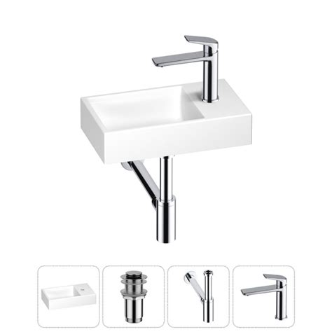 Маленькая раковина в туалет Wellsee WC Area 202011813 в наборе 4 в 1 ...