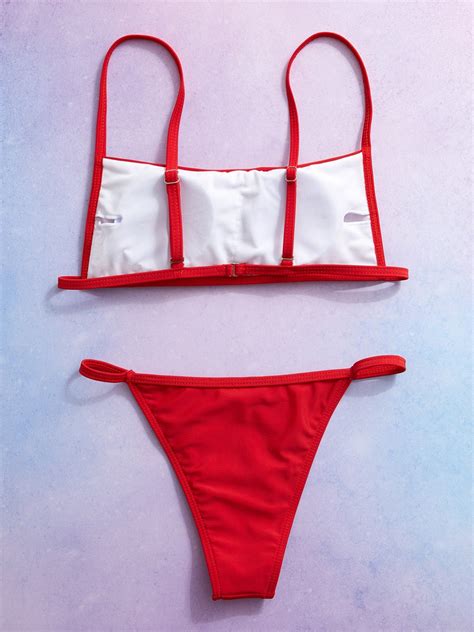 Emmiol Free Shipping 2025 Flame Print Bikini Set Red S In Bikini Sets Online Store EMMIOL