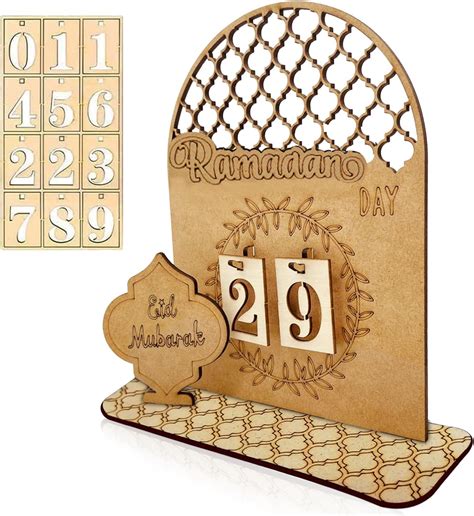 Yoawllty Ramadan Advent Calendarramadan Decorationswooden Countdown