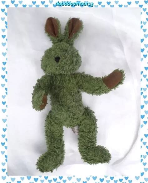 DOUDOU PELUCHE LAPIN Vert Et Marron Anna Club Plush EUR 24 00 PicClick FR