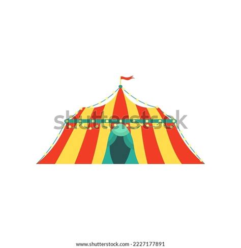 Red Yellow Circus Tent Vector Illustration Stock Vector Royalty Free 2227177891 Shutterstock