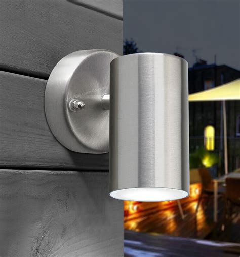 Modern 4W LED Stainless Steel Outdoor Single Wall Light Garden Down