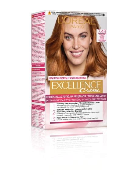 LOREAL EXCELLENCE 7.43 BLOND MIEDZIANO ZŁOCISTY 12989411501 - Allegro.pl