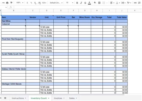 10 Free Inventory Templates Instructions