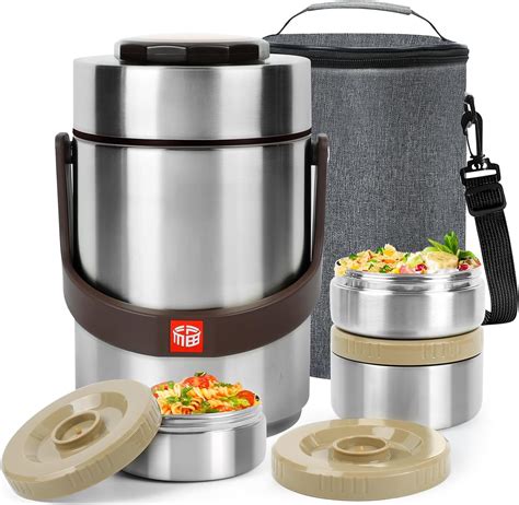 Amazon Thermo For Hot Food Soup Oz Layer Sealed Stackable Insulated Food Container