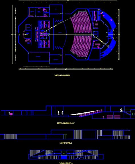 Theatre Auditorium Dwg Full Project For Autocad Designs Cad