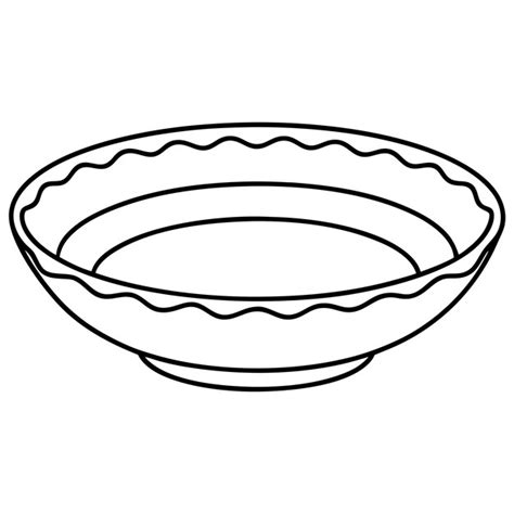 Premium Vector Clay Dish Outline Coloring Book Page Line Art