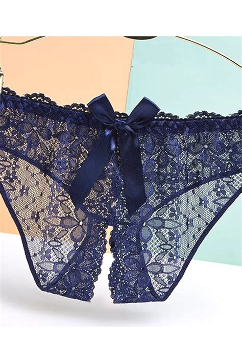 Women Sexy Panties Exotic Open Crotch Panties Thong Erotic Lingerie Female Briefs Lace