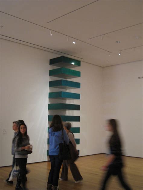 Donald Judd Untitled Stack With Viewers Donald Judd Museum Of