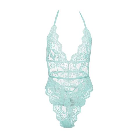 Women One Piece Lingerie Deep V Neck Lingerie Floral Lace Bodysuit Plunge Babydoll Walmart Canada