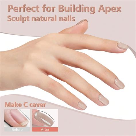 GLOZ In Builder Nail Gel Neutral Nude Gel Builder For Nail Thickening LED Nail Lamp Cured