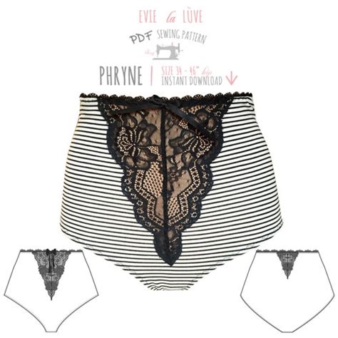 Digital Lingerie Sewing Pattern Phryne High Waisted Etsy