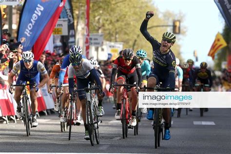 South African Cyclist Daryl Impey R From Orica Scotts Celebrates