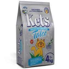 Areia Kets Talco 4 Kg Para Gatos Exigentes Areia Para Gato Pacote 4