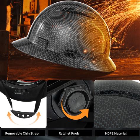 Snapklik.com : Full Brim Hard Hats NO-Vented Construction Helmets OSHA