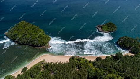 premium photo tanjung penyu mas beach south malang indonesia