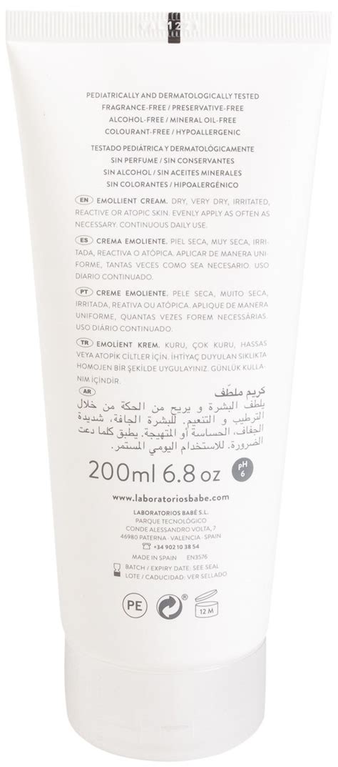 Смягчающий крем для тела Babe Laboratorios Pediatric Emollient Cream 200 ml купить в Киеве