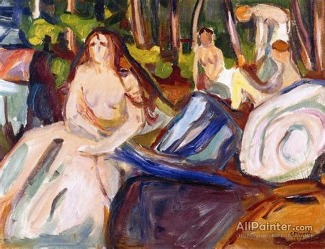 Edvard Munch Nude In The Forest Oil Painting Reproductions For Sale