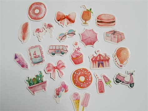 girly stickers set etsy
