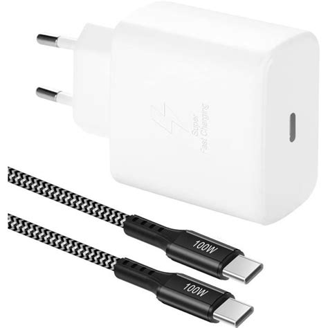 Chargeur Rapide Usb C 45 W Chargeur Usb C Ultra Rapide Avec Câble En