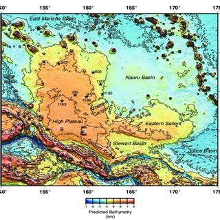 Bathymetry of the western Pacific Ocean including features of the ...