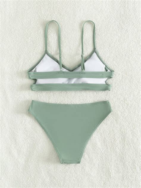 Shein Teen Girls Cut Out Bikini Swimsuit Shein Uk