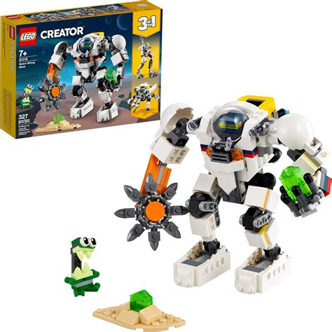 Lego Creator 3in1 Space Mining Mech 31115 Building Kit Featuring A Mech Toy Robot Toy And Alien