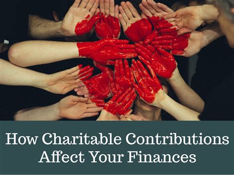 charitable contributions affect  finances  financial