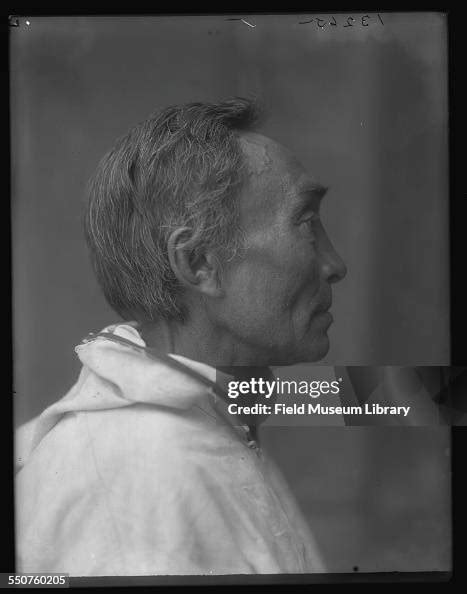 Profile Portrait Of An Unidentified Native American Man Of The Aleut