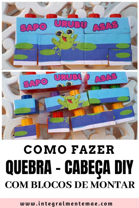 Como fazer quebra-cabeça diy com blocos de montar