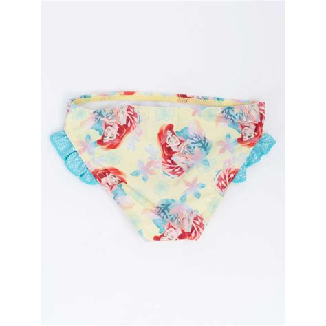 Culetin bikini niña Disney La Sirenita Ariel amarillo celeste años cm