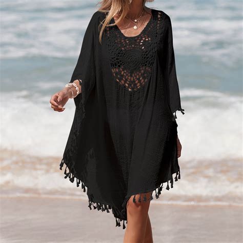 Brilliant Beach Cover Up Womens Bathing Suit Bikini Swimsuit Crochet Loose Dress Sleeveless Swim