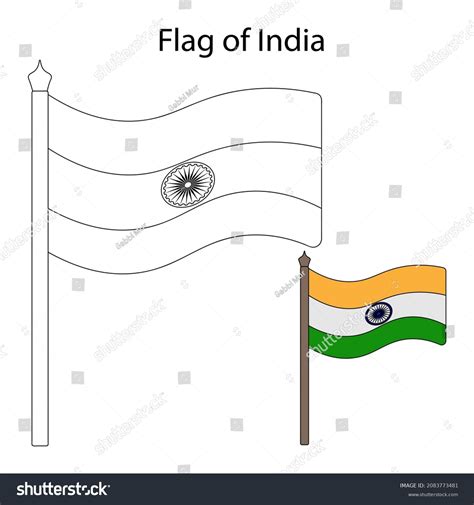 India Flag Color Flag According Suggested Stock Vector (Royalty Free